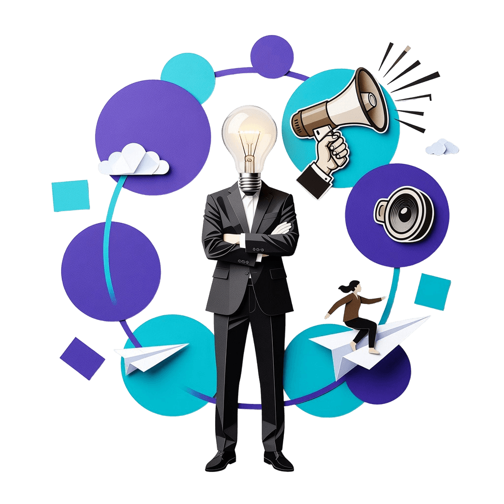 How ClickDiji Works Surreal Illustration